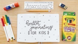 'bullet journal ideas for KIDS + BACK TO SCHOOL (homework log, chores list, savings, self reflection)'