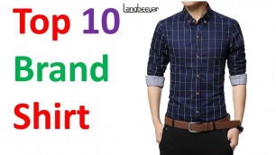 'Top 10 Brand shirt|New Fashion shirt for man|Sleeve Shirt Men Plaid  2018'