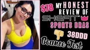 'My HONEST Review of SheFit Sports Bras! 38DDD Bounce Test!'