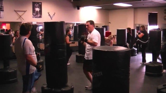'Cardio-Kick  boxing class and tour at MAX Fitness'
