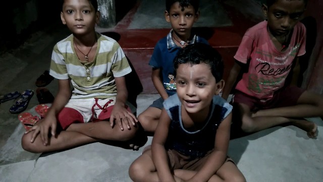 'Kids cooking. Desi chicken fry