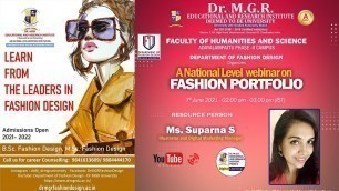 'National Webinar on the topic “ Fashion Portfolio”'