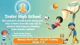 'Monday Workout For Kids | Circuit Training | Virtual Fitness | Teoler High School'