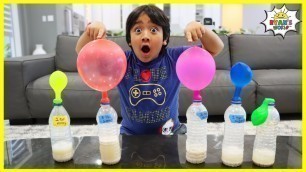 'Easy DIY Science Experiment Blowing Up Balloons with Yeast!!!'