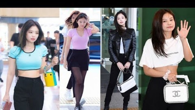 'BLACKPINK JENNIE AIRPORT FASHION STYLE 2016 - 2019'