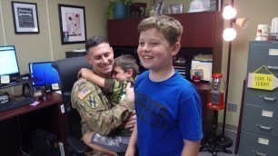 'Military Dad Surprises Children at DeKalb School'