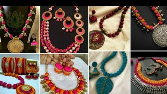 'New Fashion design! Latest Silk Thread Necklace suitable on Designer outfit'