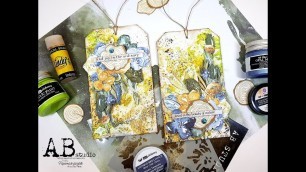 'Beauty and Joy of the nature mixed media Tags with AB Studio'