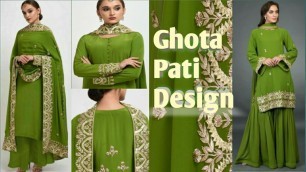 'Party Wear New Ghota Pati Suit Designs 2019#fashion#design'