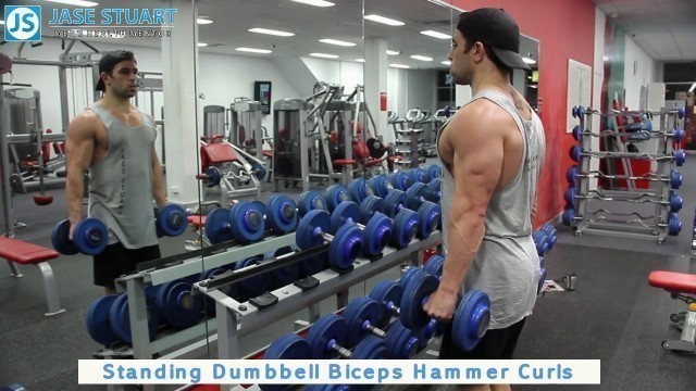 'Standing Dumbbell Biceps Hammer Curls'