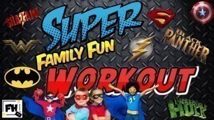 'Fun Family Workout At Home | Cool Superhero Family Workout! | Kids Workout | PE Distance Learning'