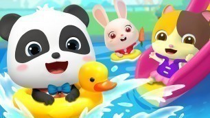 'Five Little Kids Swimming in the Pool | Learn Numbers | Nursery Rhymes | Kids Songs | BabyBus'