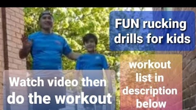 'Fun Rugby Exercises Games Drills Training mini rugby at home. Click description to find workout list'