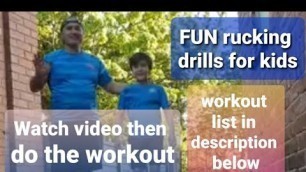 'Fun Rugby Exercises Games Drills Training mini rugby at home. Click description to find workout list'