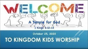 'KCPC Kingdom Kids Sunday, October 25th At-Home Worship'