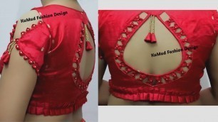 'Beautiful Designer new blouse Design // boat neck blouse Design cutting and Stitching'