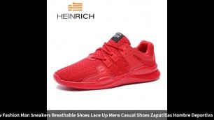 'HEINRICH Men Summer Shoes New Fashion Man Sneakers Breathable Lace-Up Mens Casual'