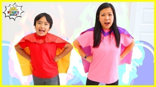 'Superhero Exercise Workout for kids with Ryan\'s World!!!'