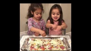 'Persian vs. Italian pizza! Kids cooking'