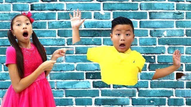 'Wendy and Alex Pretend Play Jump through Wall Funny Magic for Kids'
