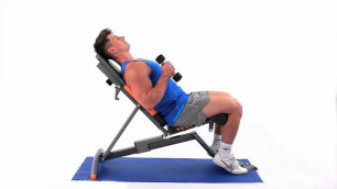 'How to do an incline hammer curl with dumbbell'