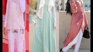 'Pastel Casual Hijab Fashion Style ملابس محجبات بالوان الباستيل الهادئة 2'