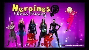 'Heroines Work Out / Kids workout video /PE At Home | Open Physed / PE Distance Learning At Home'