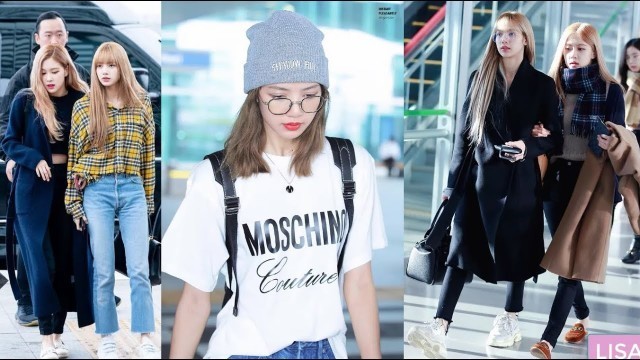 '[airport fashion] BLACKPINK LISA - THỜI TRANG SÂN BAY THẦN TƯỢNG KPOP'