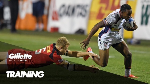'Training With USA Rugby 7s & Carlin Isles | Gillette World Sport'