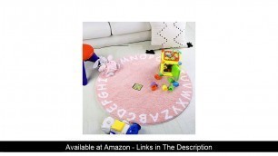❄️ LIVEBOX ABC Kids Play Mat, Alphabet 4ft Round Area Rugs Soft Plush Educational Learning & Game B