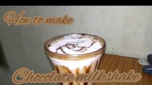 'Kids cooking - chocolate milk shake'