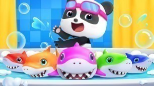 'Baby Shark (Baby Panda Version) | Baby Shark Dance | Sing Along | Kids Song | Kids Cartoon | BabyBus'