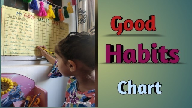 'Chart of Good Habits to motivate kids'