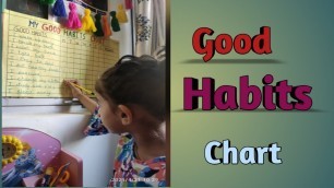 'Chart of Good Habits to motivate kids'