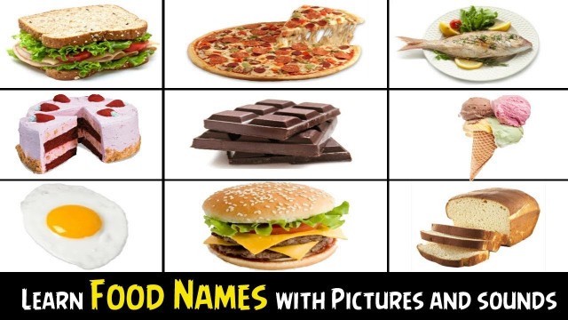 'Learn Foods Names with Pictures and sounds, for Kids'