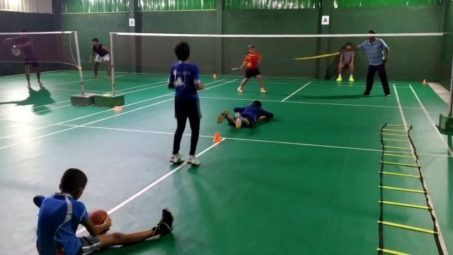 'Badminton circuit training for kids'