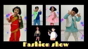 'Cute kids fashion show #Aryaman & Barfi'