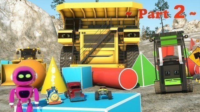 'Learn Shapes At the Construction Site - Learn Shapes And Race Monster Trucks - TOYS (Part 2)'