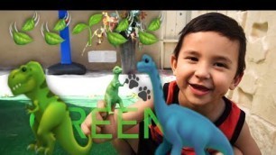 'LEARNING SPANISH AND ENGLISH!!! Videos en Español para Ninos- Los Colores de Dinosaurios y Dinosaurs'