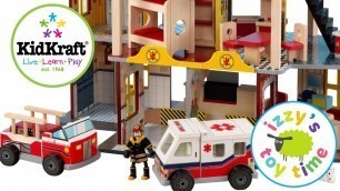 'KidKraft Fire Station Playset with Hot Wheels and Fire Trucks | Toy Cars'