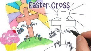 'How To Draw An Easter Cross (For Christian Kids!)'