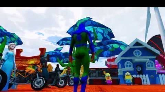 'LEARN COLORS MOTORCYCLES w/ Superheroes fun Animation 3D video for Kids and Babies'