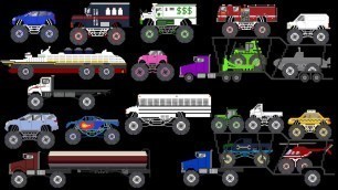 'Monster Vehicles 4 - Monster Trucks & Street Vehicles - The Kids\' Picture Show (Learning Video)'