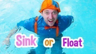 'Sink or Float with Blippi | Cool Science Experiment for Kids | Educational Videos For Kids'