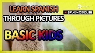 'Learn Spanish Through Pictures |Spanish Vocabulary Basic Kids | Golearn'