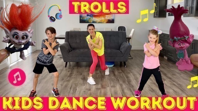 'Kids Workout Dance | TROLLS Dance Party Workout For Kids (THE MOST FUN EVER!)'
