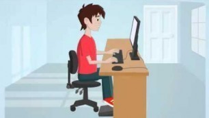'Health and Safety Authority (HSA) — Correct Sitting Position at a Desktop Computer'