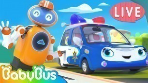 'Police Car, Fire Truck, Ambulance, Monster Truck + More Kids Songs | Kids Cartoon | BabyBus'