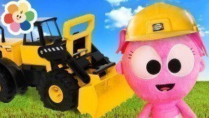 'Construction Trucks for Children | GooGoo & Gaga Pretend Play Toys with Kinetic Sand | BabyFirst'