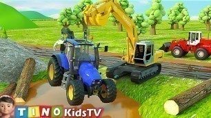 'Tractor and Construction Trucks for Kids | River Driver Construction'